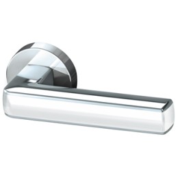 Ручка раздельная CUBE URB3 CP/White-14 Хром/белый