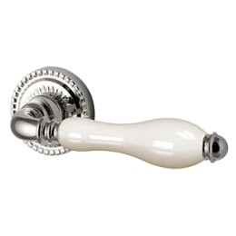 Ручка раздельная Silvia CL 1 SILVER-925/LWP-109 Серебро 925/беж фарфор