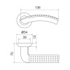 Ручка раздельная Libra LD26-1SN/CP-3 матовый никель/хром