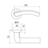 Ручка раздельная Libra LD27-1SN/CP-3 матовый никель/хром