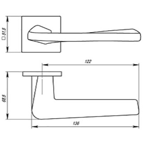 Ручка раздельная Torso USS AB-7 Бронза