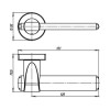 Ручка раздельная AJAX URB1 SN/CP/SN-12 Матовый никель/Хром/Матовый никель
