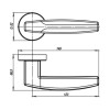 Ручка раздельная ARC URB2 CP/CP/White-14  Хром/хром/белый
