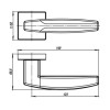 Ручка раздельная ARC USQ2 SN/CP/SN-12 Матовый никель/хром/матовый никель