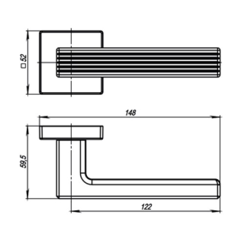 Ручка раздельная LINE USQ6 SN-3 Матовый никель