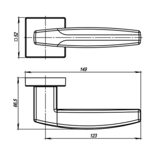 Ручка раздельная ARC USQ2  BB/SBB/BB- 17  Коричневая бронза/Мат. коричневая бронза/Коричневая бронза