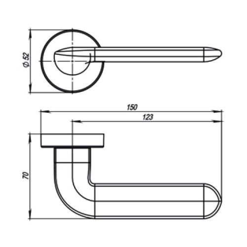 Ручка раздельная EXCALIBUR URB4 OB-13 Античная бронза