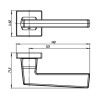 Ручка раздельная GROOVE USQ5  BB/SBB/BB -17 Кор. бронза/Мат. кор бронза/Кор. бронза
