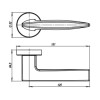 Ручка раздельная SQUID URB9 ОВ-13 Античная бронза