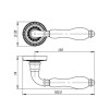 Ручка раздельная Silvia CL 1 AS/СRP-109 Античное серебро/кракелюр