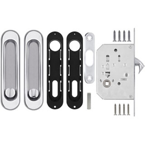 Защелка с ручками для раздвижных дверей Soft LINE SL-011 CP
