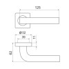 Ручка раздельная KEA SQ001-21SN-3 матовый никель