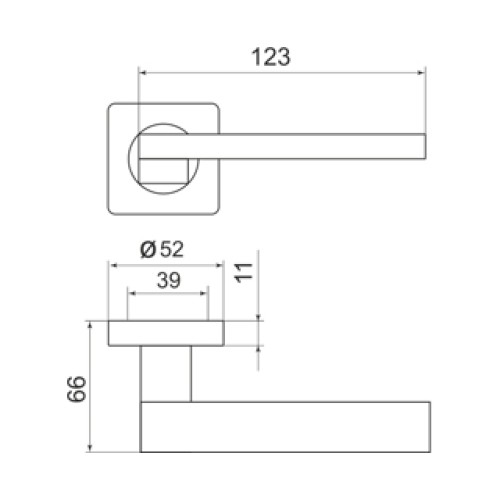 Ручка раздельная SENA SQ002-21CP-8 хром