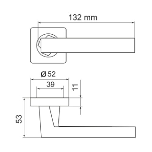 Ручка раздельная CORSICA SQ003-21CP-8 хром