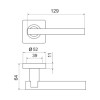 Ручка раздельная ORBIS SQ004-21SN/CP-3 матовый никель/хром
