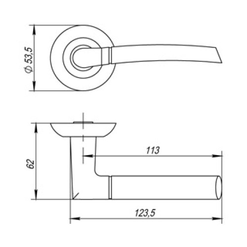 Ручка раздельная ARDEA TL ABG-6 зеленая бронза