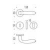 Ручка дверная Colombo Mach CD 81 Матовый Никель