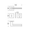 Ручка дверная Colombo Electra MS 11 Матовый Хром