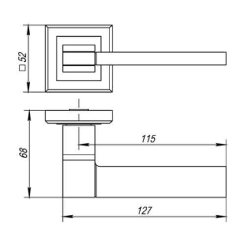 Ручка раздельная TECH QL GR/CP-23 графит/хром