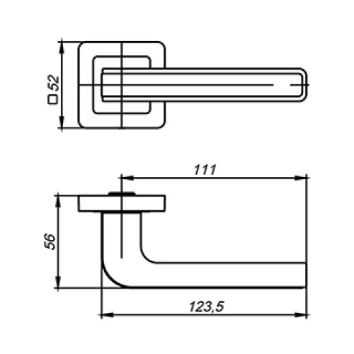 Ручка раздельная NOVA QR GR/CP-23 графит/хром