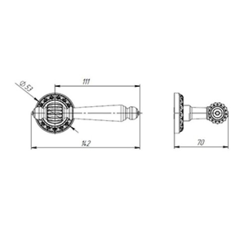 Ручка раздельная MADRID MT OB-13 античная бронза