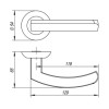 Ручка раздельная ALFA AR CP-8 хром, квадрат 8×130 мм, стяжки M4(10*50*50)