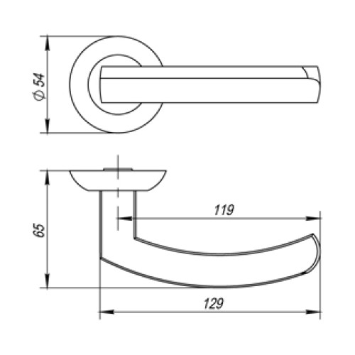 Ручка раздельная ALFA AR CP-8 хром, квадрат 8×130 мм, стяжки M4(10*50*50)