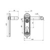 Ручка на планке DH-0433/2 для антипаники (1300А, 1700A) – без пружины