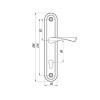 Ручка на планке HANDLE90.CRONA.04-85 (P90 8504 CRONA) AB бронза