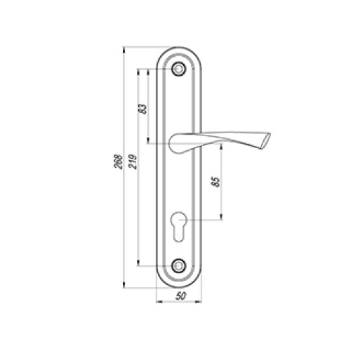 Ручка на планке HANDLE90.CRONA.18-85 (P90 8518 CRONA) AB бронза