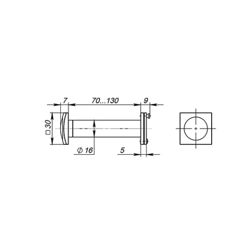VIEWER Fuaro 4 DVQ 70х130/16 BL Черный