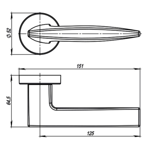 Ручка раздельная SQUID URB9 BL-26 Черный