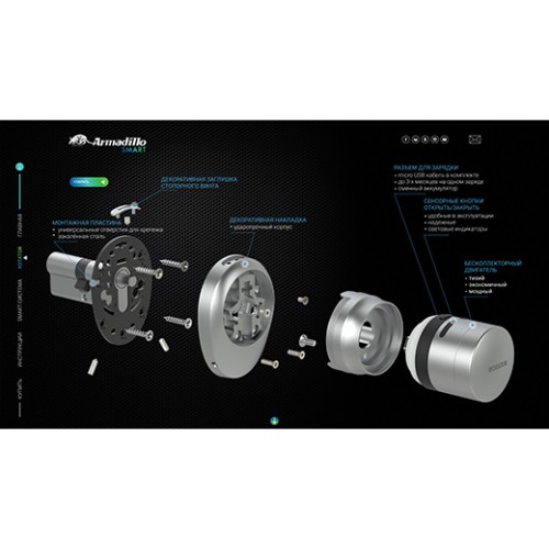 Электронный замок ROTATOR EL. RT01.01 SG Мат золото
