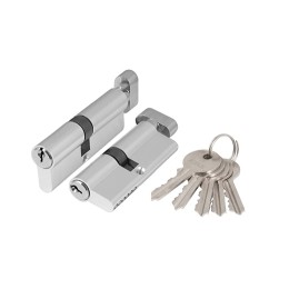 Цилиндровый механизм AZ102/60 mm (25+10+25) CP хром 5 кл.