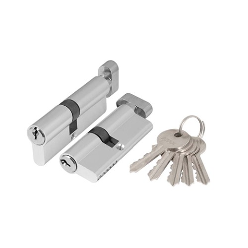 Цилиндровый механизм AZ102/60 mm (25+10+25) CP хром 5 кл.