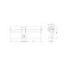 Цилиндровый Ajax механизм AZ200/80 mm (35+10+35) CP хром 5 кл.