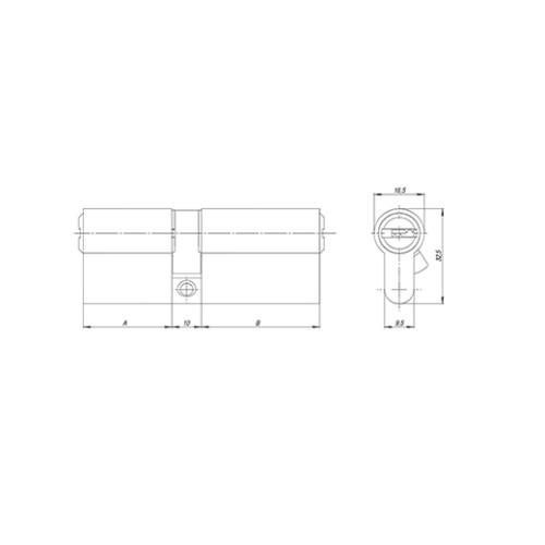 Цилиндровый Ajax механизм AZ200/80 mm (35+10+35) CP хром 5 кл.
