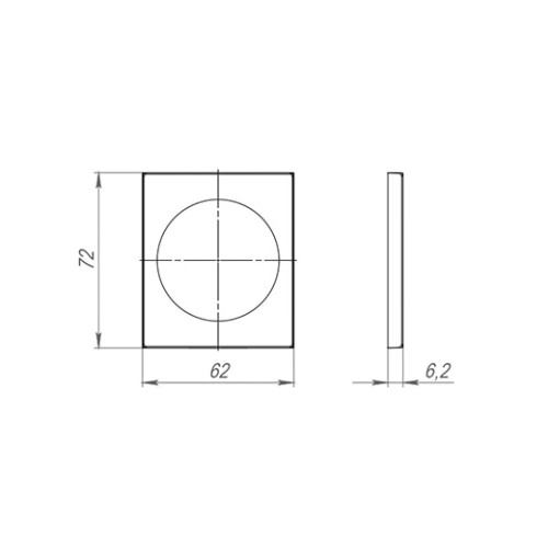 Декоративная накладка SLIM DS.RT01.08 BL Черный