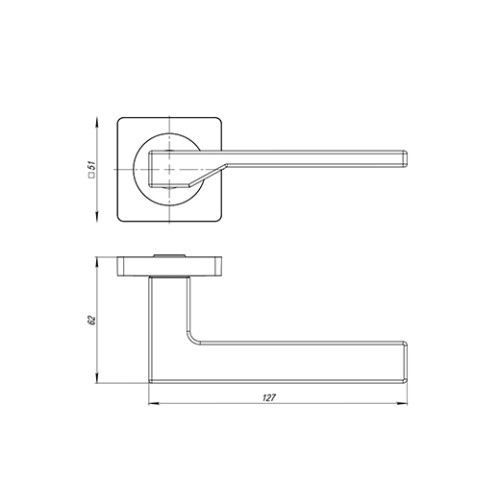 Ручка раздельная K.JK51.LEVEL (LEVEL JK) SSC-16 сатинированный хром
