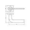 Ручка Ajax раздельная SPLINE JK CP-8 хром