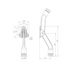 Упор дверной напольный STOPPER-100 BL (черный) козья ножка