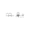 Ручка раздельная R.DSS201-0203/19 (DSS-0203/19) INOX 201 black