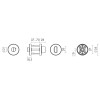 Ручка поворотная BK6.R.DSS201-02 (DSS-02-BK6) INOX 201 BLACK