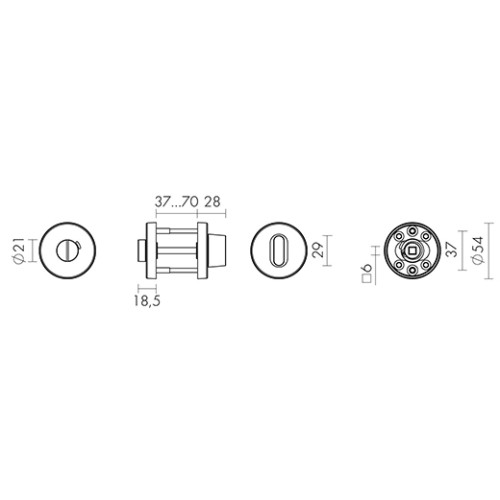 Ручка поворотная BK6.R.DSS201-02 (DSS-02-BK6) INOX 201 BLACK