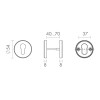 Накладка под цилиндр ET.R.DSS201-02 (DSS-02-ET) INOX 201 BLACK