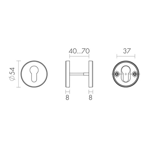 Накладка под цилиндр ET.R.DSS201-02 (DSS-02-ET) INOX 201 BLACK