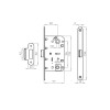 Защелка врезная PLASTLP96WC-50 CP хром