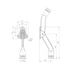 Упор дверной напольный STOPPER-100 SN (мат.никель) козья ножка