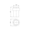 Упор дверной напольный STOPPER/M.14 INOX (нерж. сталь)