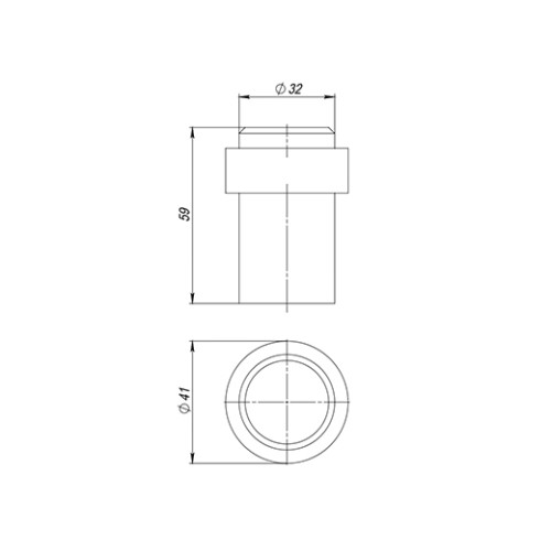 Упор дверной напольный STOPPER/M.14 INOX (нерж. сталь)